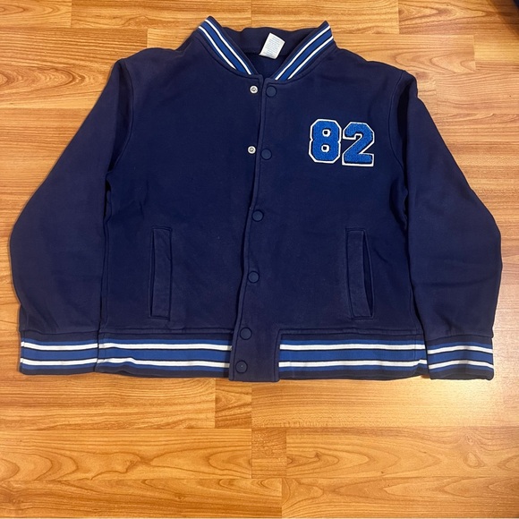 Thereabouts Boy Navy Blue Varsity Jacket with 82 Patch - Picture 1 of 4